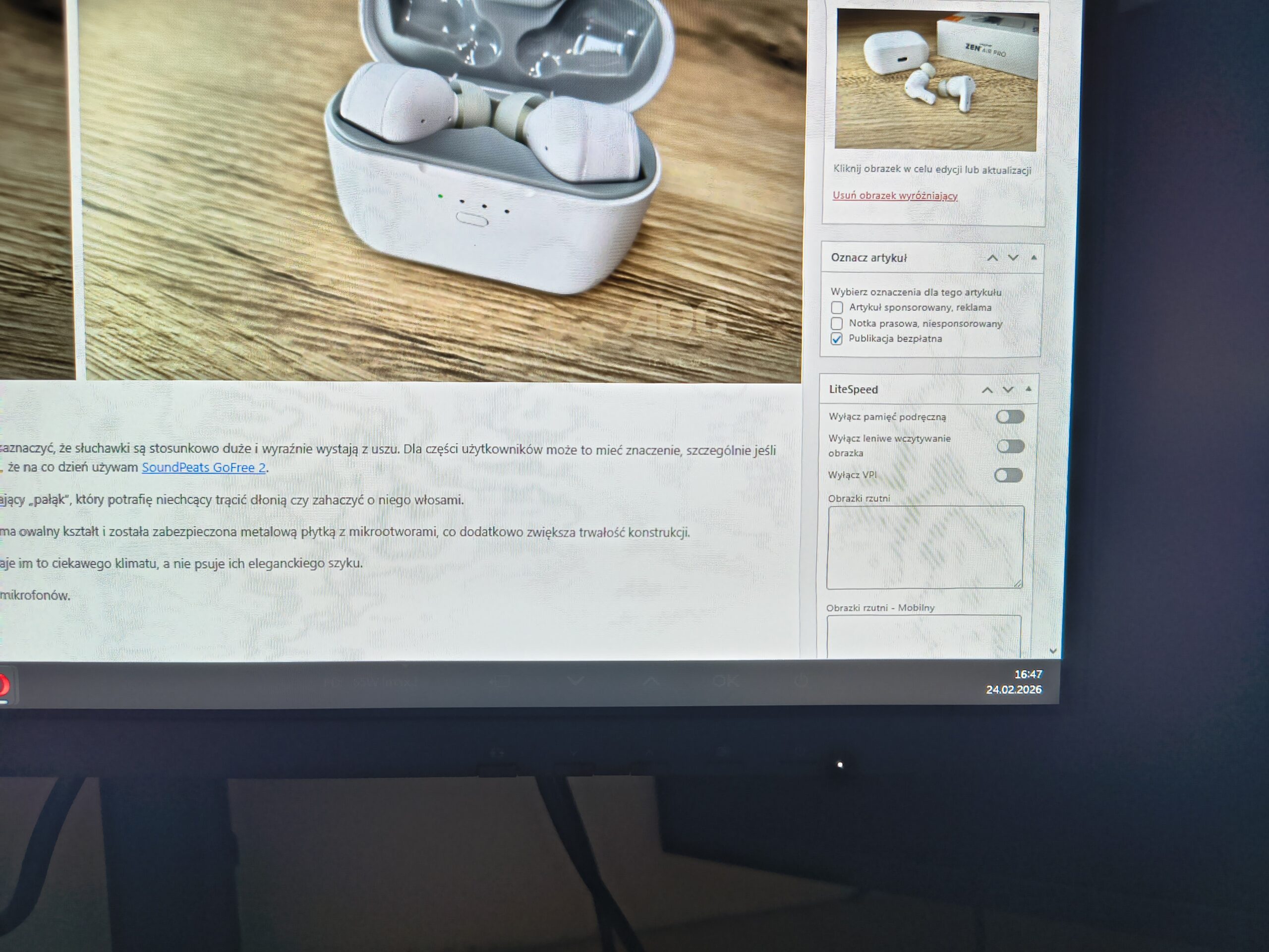 Recenzja AOC Q27E4CV – 27 cali do biura, 120 Hz i 5 lat gwarancji 42 Monitor AOC Q27E4CV