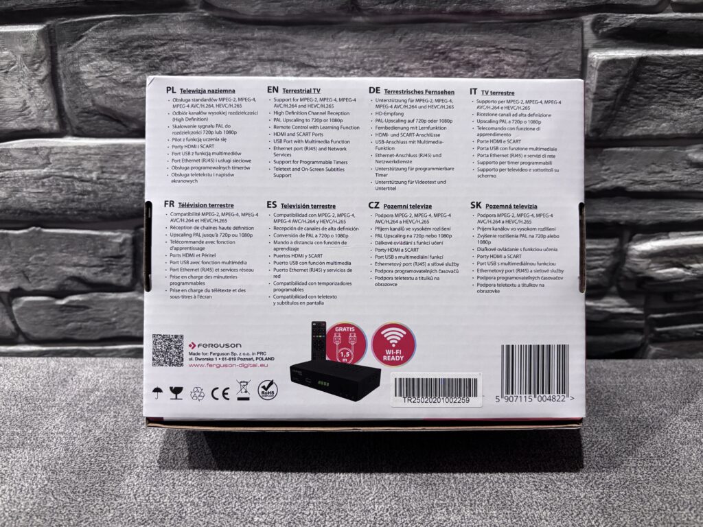Tuner DVB-T2 Ferguson Ariva T45 17 IMG 4420