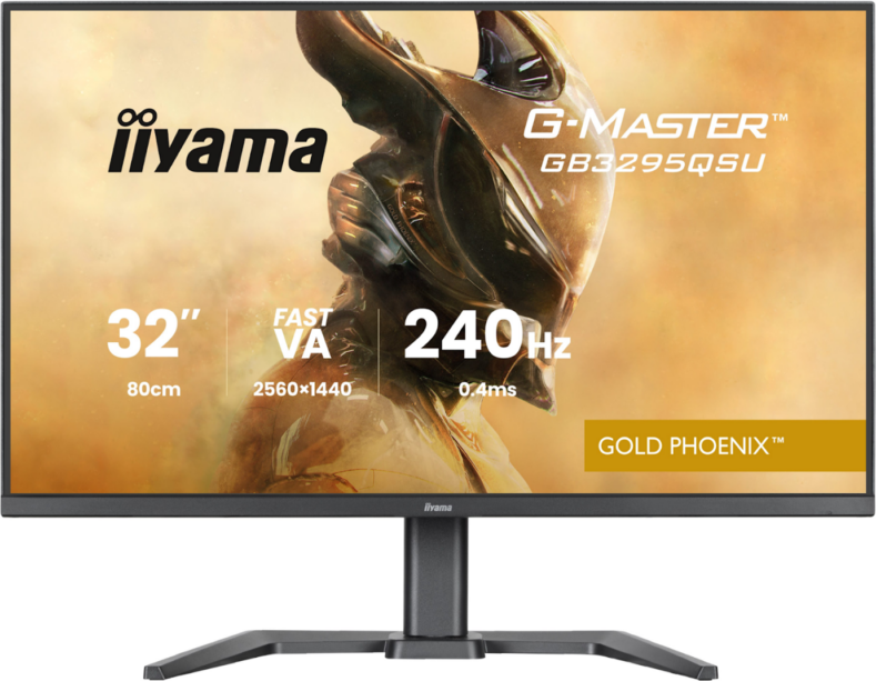 iiyama  przedstawia G-Master GB3295QSU-B1 Gold Phoenix – 32 calowy monitor QHD 240 Hz i 0,4 ms