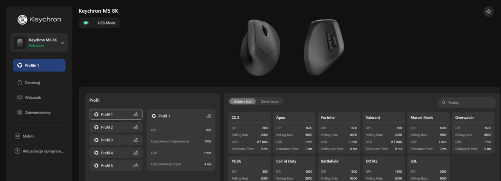 Keychron M5 White – recenzja pionowej myszy ergonomicznej 82 4