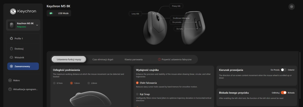 Keychron M5 White – recenzja pionowej myszy ergonomicznej 88 7