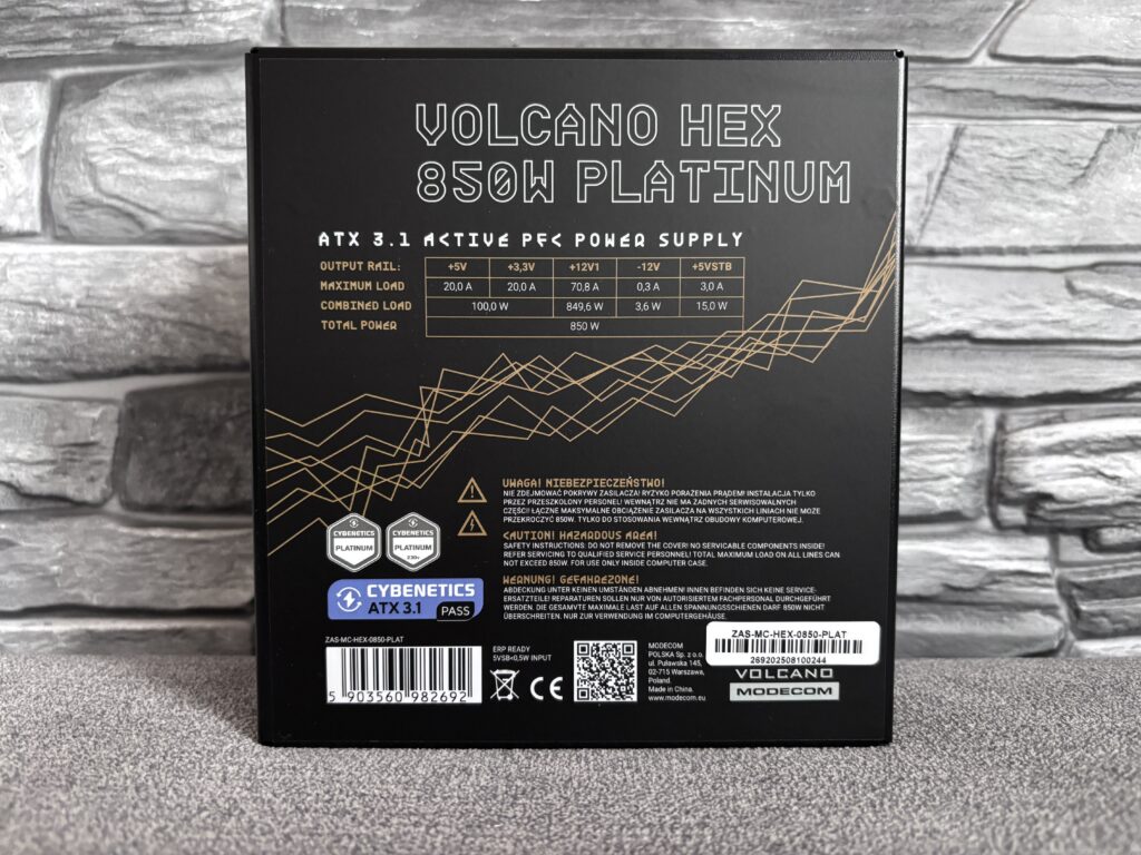 Recenzja Modecom Volcano HEX 850W Platinum 40 IMG 5047