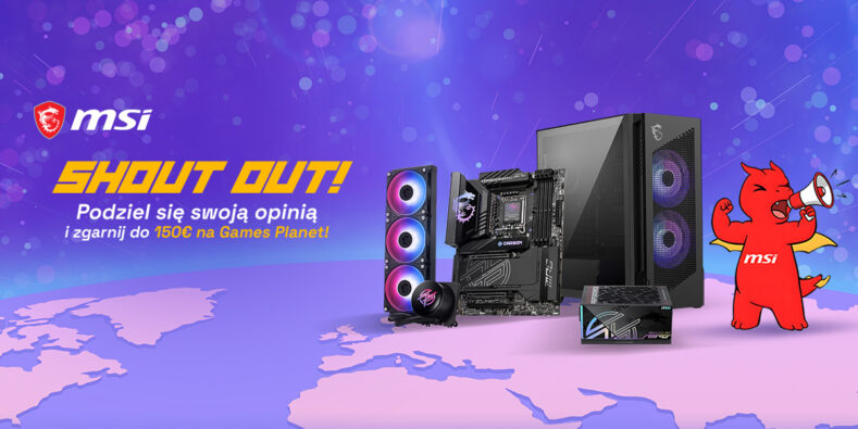 MSI nagradza swoich użytkowników – podziel się opinią i zgarnij nawet 150 euro na gry