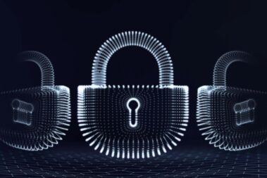 Zabezpieczenie sieci zgodnie z Dyrektywą NIS2 - zaproszenie na webinar 16 Cyfrowe kłódki na granatowym tle