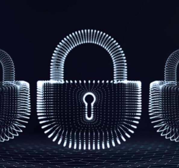 Zabezpieczenie sieci zgodnie z Dyrektywą NIS2 - zaproszenie na webinar 16 Cyfrowe kłódki na granatowym tle