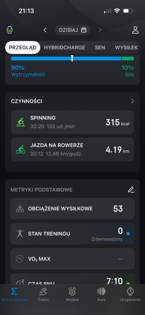 Recenzja Amazfit T-Rex 3 Pro 44 mm Tactical Black czyli mniejszy, czarny twardziel 29 Aplikacja
