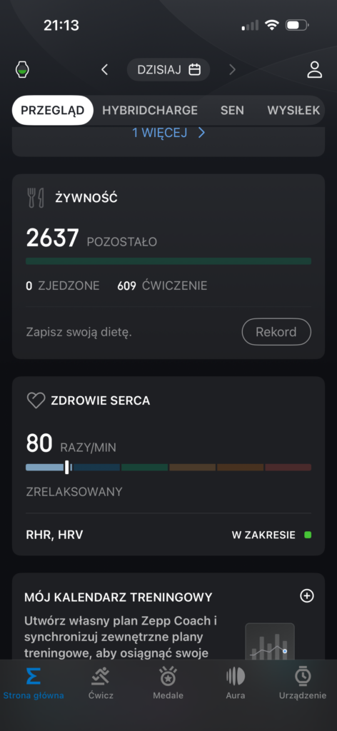 Recenzja Amazfit T-Rex 3 Pro 44 mm Tactical Black czyli mniejszy, czarny twardziel 31 Aplikacja