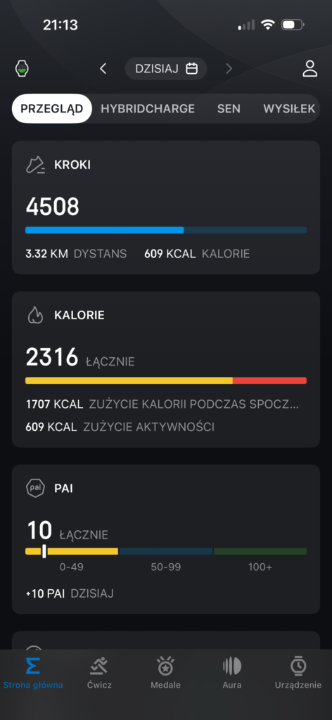 Recenzja Amazfit T-Rex 3 Pro 44 mm Tactical Black czyli mniejszy, czarny twardziel 32 Aplikacja