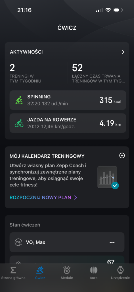 Recenzja Amazfit T-Rex 3 Pro 44 mm Tactical Black czyli mniejszy, czarny twardziel 40 Aplikacja
