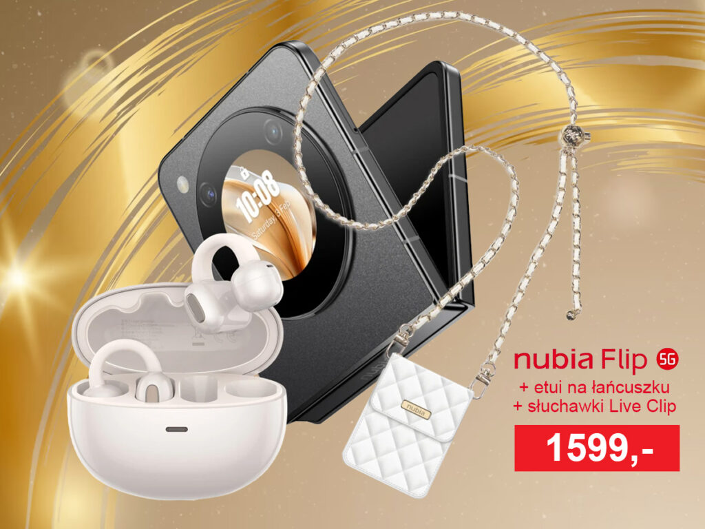 Składana nubia Flip 5G z akcesoriami w nowej, niższej cenie