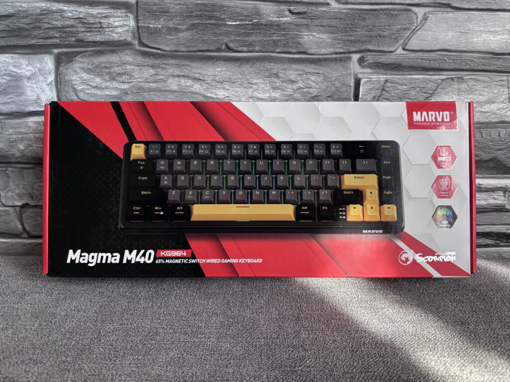 Marvo Magma M40 Magnetic - magnetyczna klawiatura 8K w cenie zwykłego mechanika 1 Opakowanie