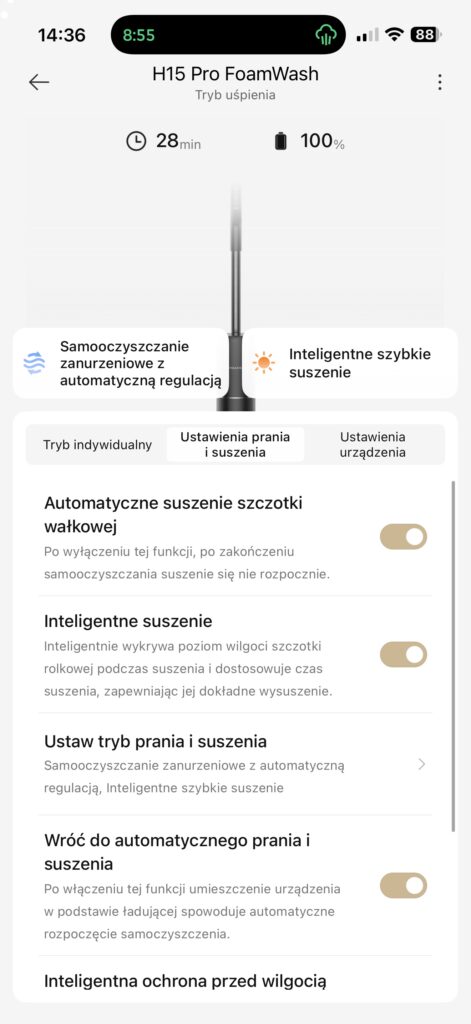 Dreame H15 Pro Heat - doskonały w pionie, jak i w poziomie 10 Dreame H15 Pro Heat