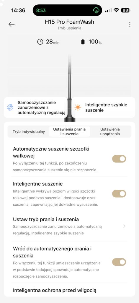 Dreame H15 Pro Heat - doskonały w pionie, jak i w poziomie 11 Dreame H15 Pro Heat