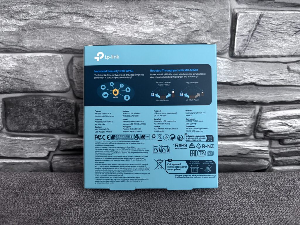 TP-Link Archer TX23U - mały adapter USB Wi-Fi 6 AX1800, który może szybko odświeżyć starszy komputer 2 Opakowanie