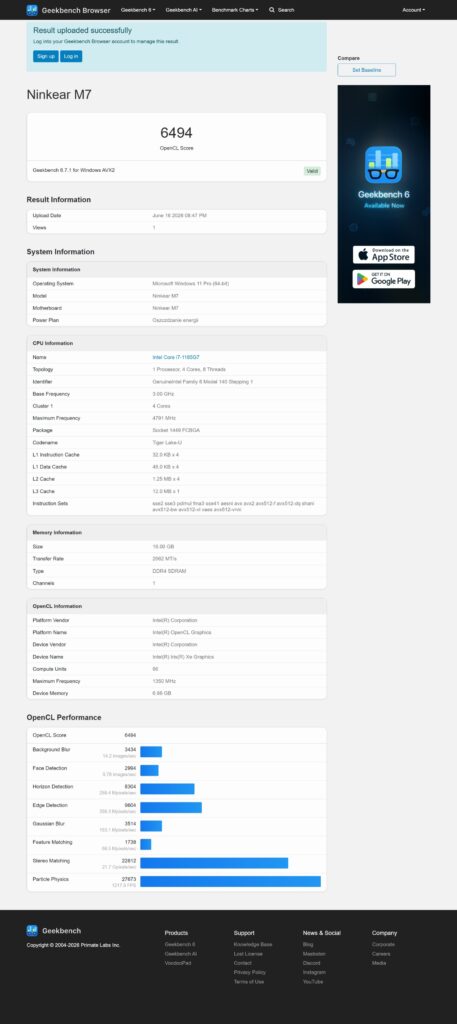 Zrzut ekranu 16 6 2026 224747 browser.geekbench.com