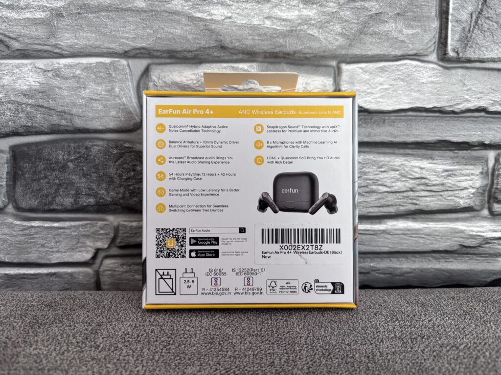 EarFun Air Pro 4+ - czarne słuchawki TWS z ANC, LDAC, aptX Lossless i zaskakująco bogatym wyposażeniem 2 IMG 7186