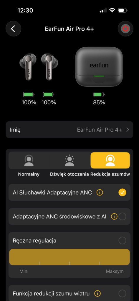 EarFun Air Pro 4+ - czarne słuchawki TWS z ANC, LDAC, aptX Lossless i zaskakująco bogatym wyposażeniem 23 IMG 7217