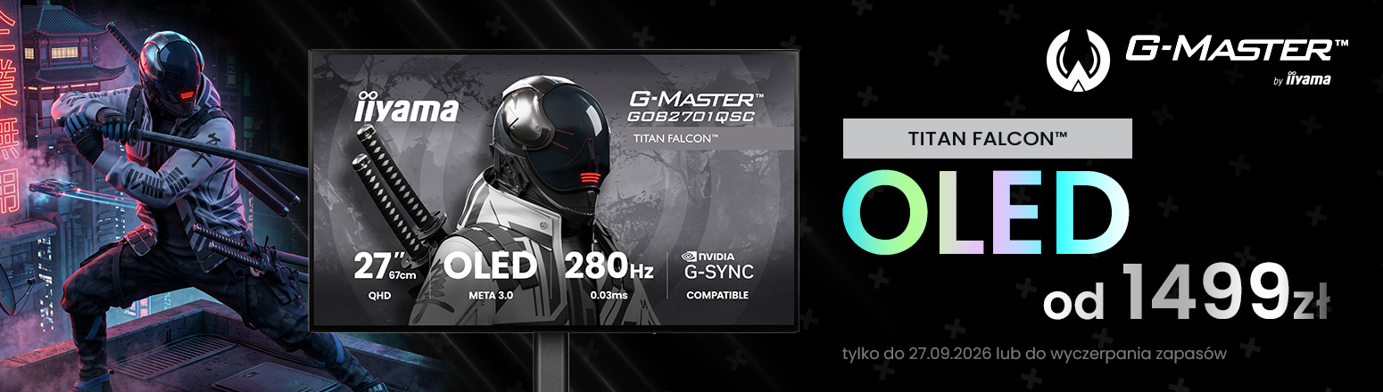 Najnowszy OLED iiyama taniej o 500 zł. Rekordowa promocja G-Master